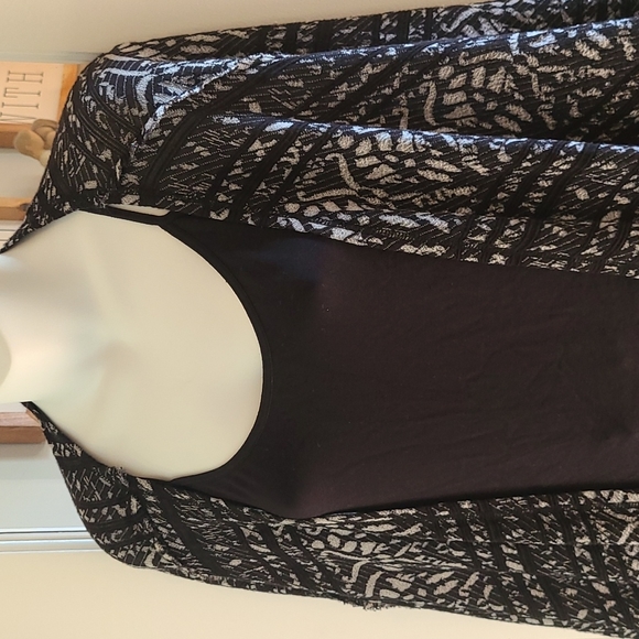 *Final Sale* Free People Kimono Black Gray Fringed - Picture 4 of 12